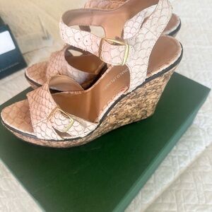 Donald J. Pliner Women's Pink snake Wedge Sandals